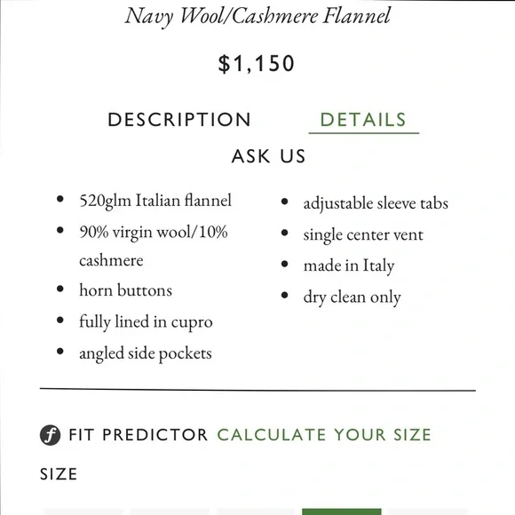 Sid Mashburn - Tailored Traveler’s Trench - Wool/Cashmere - Navy - Medium - Picture 12 of 12